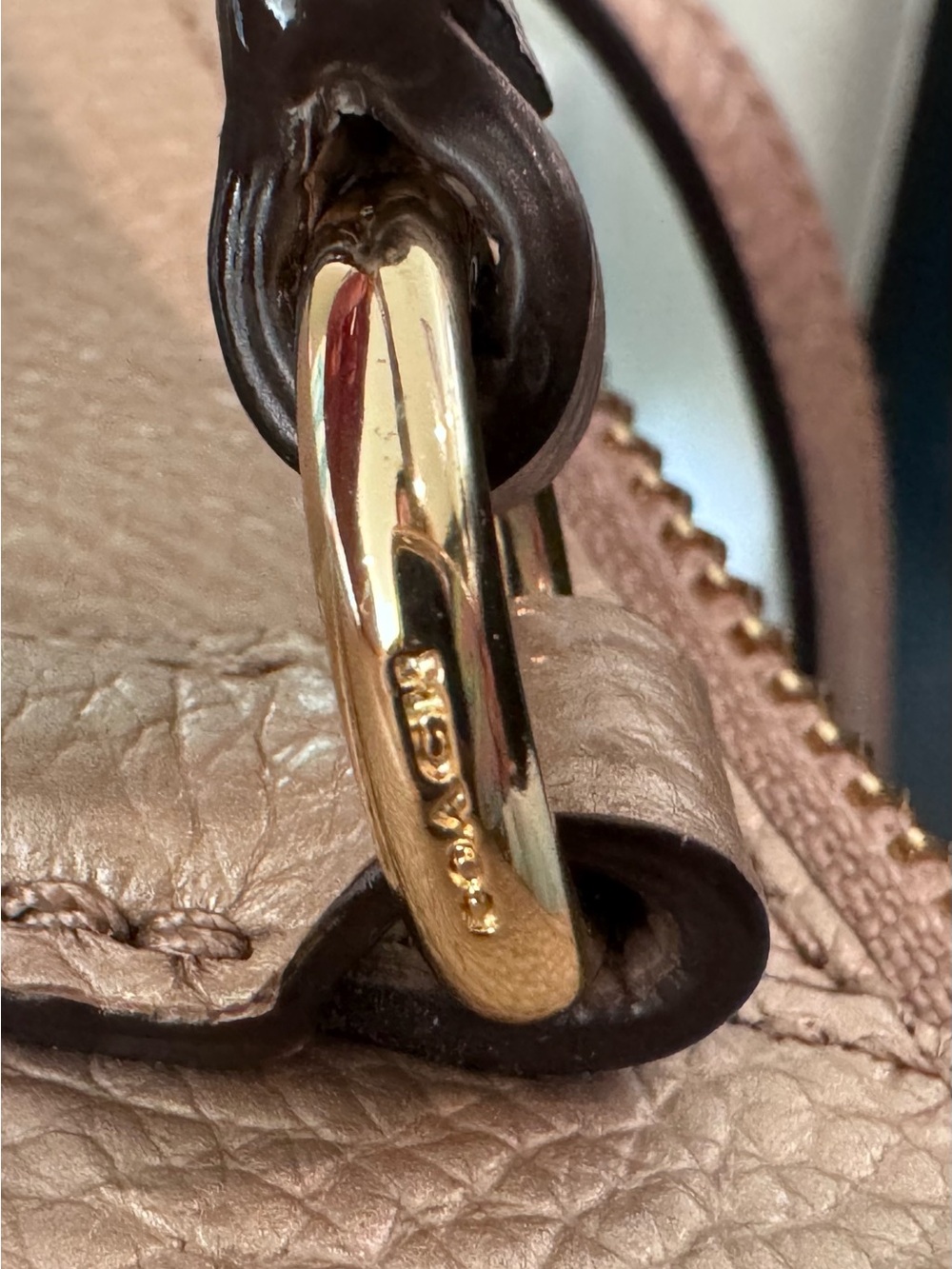 Coach Mini Kelsey Metallic leather EUC - Picture 17 of 17